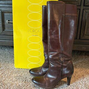 Leather high-heeled boots (7)